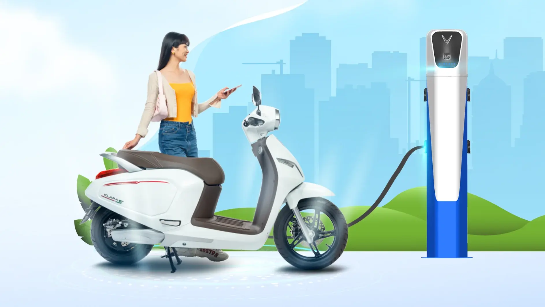 Pin & Trạm sạc xe máy điện